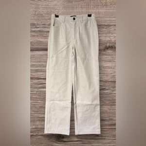 NWT Miou Muse Faux Leather Pants Women Creamy Ivory High Rise Straight Biker